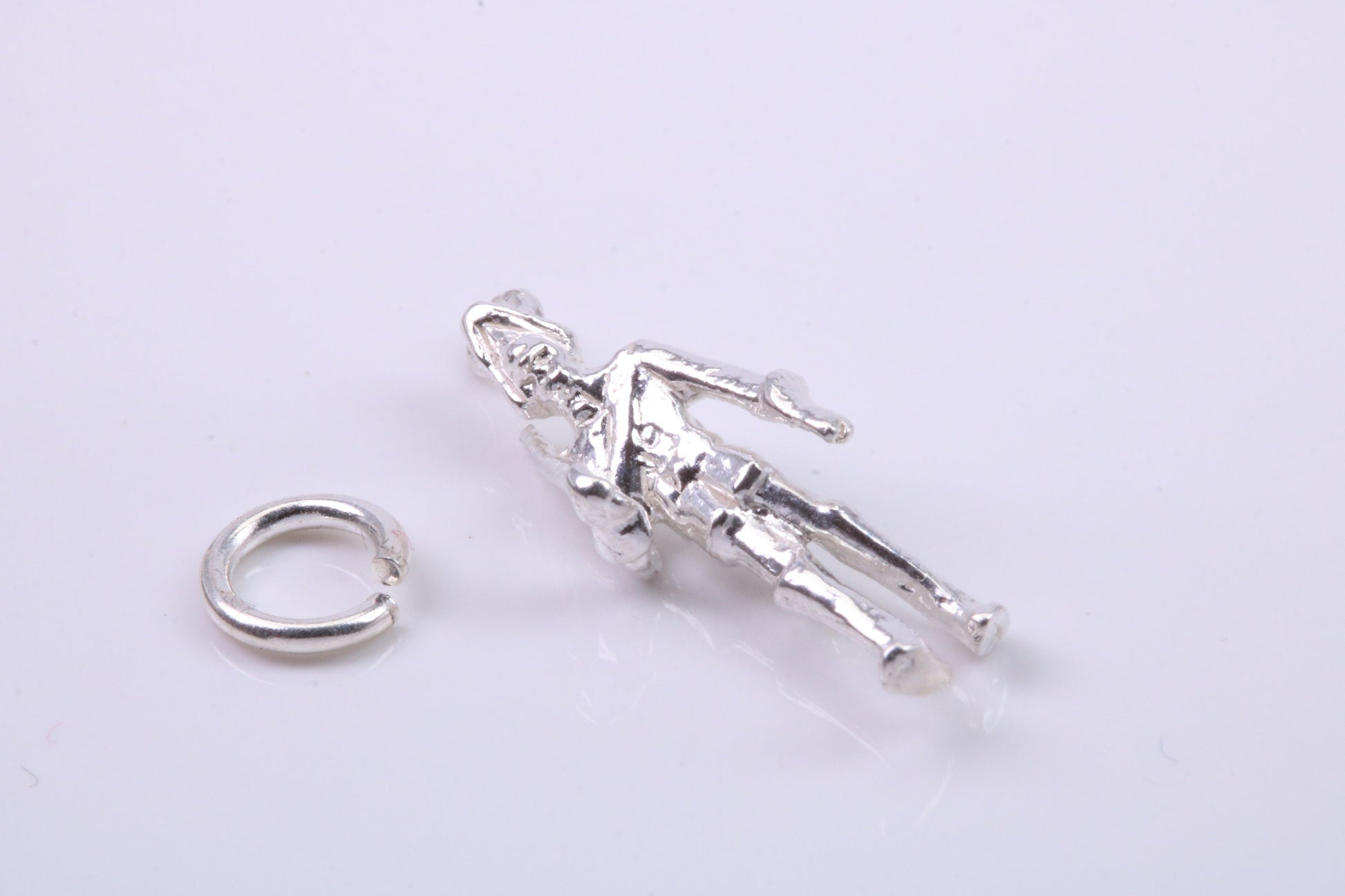 Royal Guard Charm, Traditional Charm, Made from Solid 925 Grade Sterling Silver, Complete with Attachment Link