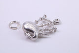 Bagpipe Charm, Traditional Charm, Made from Solid 925 Grade Sterling Silver, Complete with Attachment Link