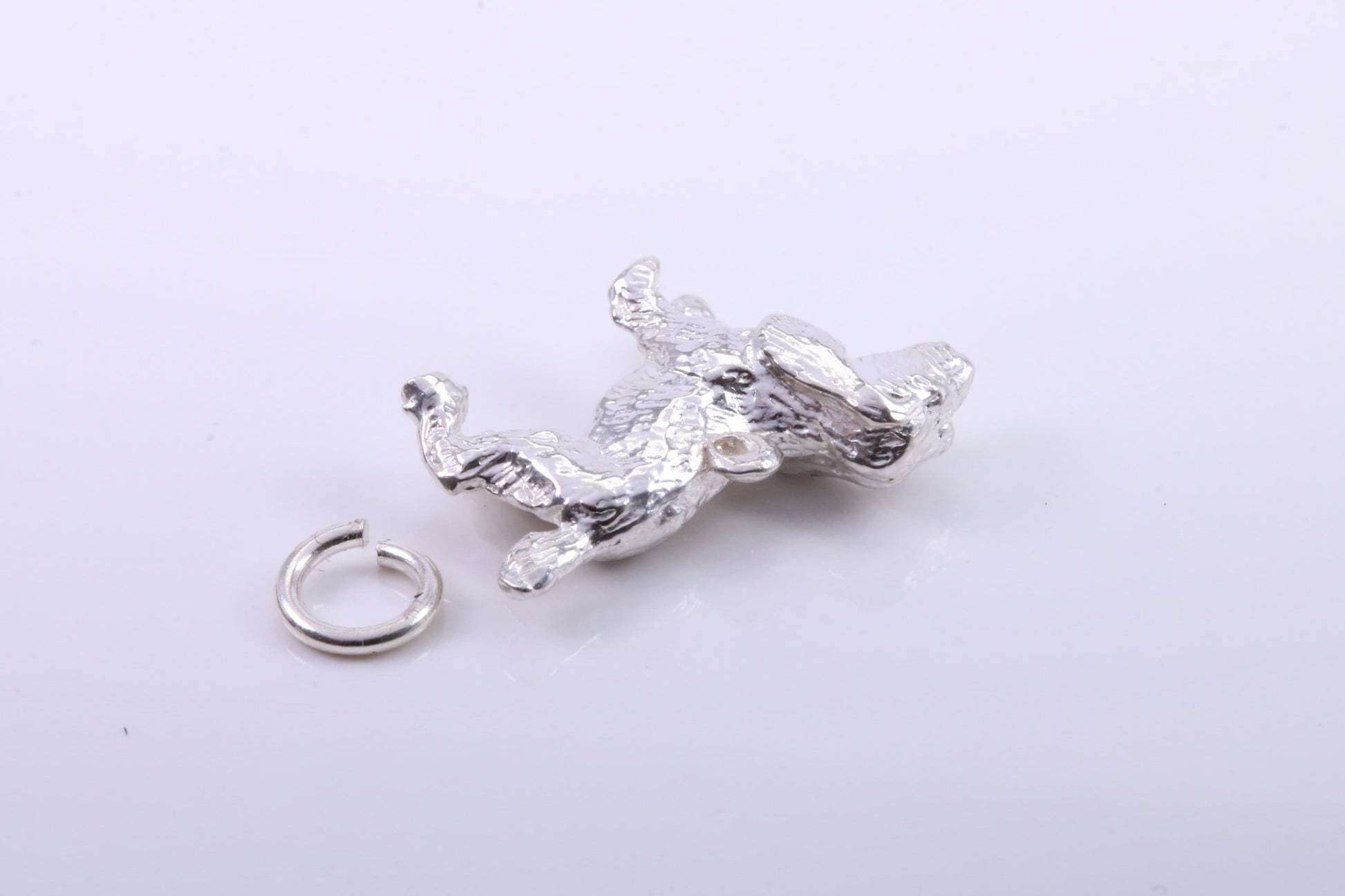 Pointer Dog Charm, Traditional Charm, Made from Solid 925 Grade Sterling Silver, Complete with Attachment Link