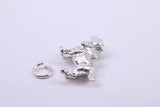 Pointer Dog Charm, Traditional Charm, Made from Solid 925 Grade Sterling Silver, Complete with Attachment Link