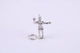 Traffic Officer Charm, Traditional Charm, Made from Solid 925 Grade Sterling Silver, Complete with Attachment Link