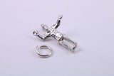 Traffic Officer Charm, Traditional Charm, Made from Solid 925 Grade Sterling Silver, Complete with Attachment Link