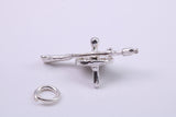 Hand Drill Charm, Traditional Charm, Made from Solid 925 Grade Sterling Silver, Complete with Attachment Link