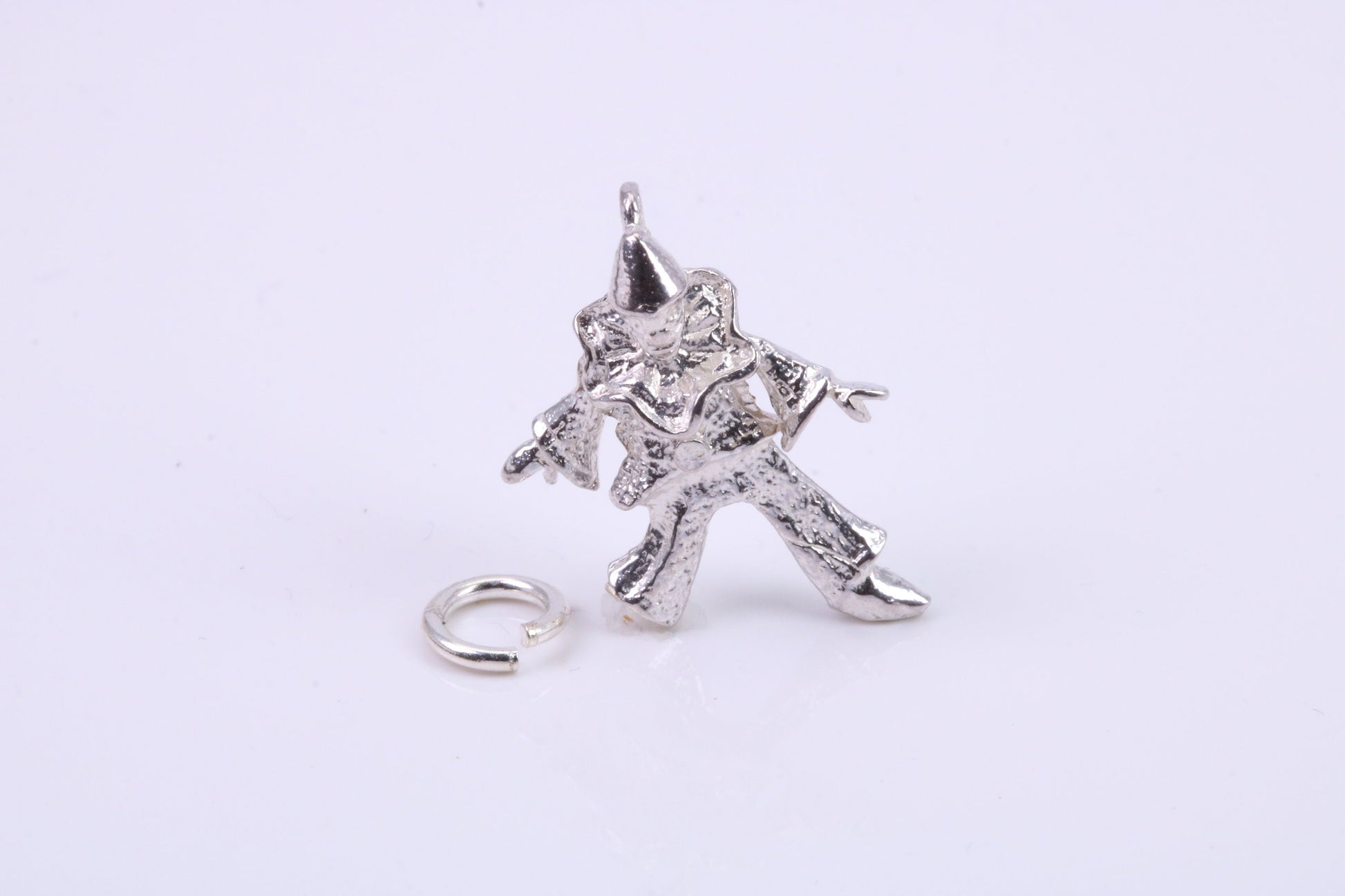 Jester Charm, Traditional Charm, Made from Solid 925 Grade Sterling Silver, Complete with Attachment Link
