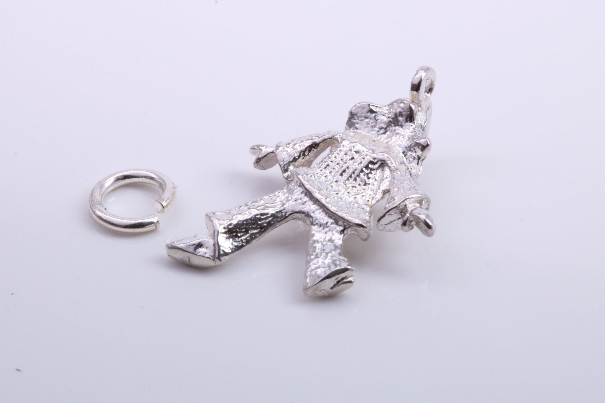 Jester Charm, Traditional Charm, Made from Solid 925 Grade Sterling Silver, Complete with Attachment Link