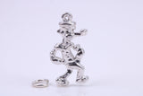 Popeye Charm, Traditional Charm, Made from Solid 925 Grade Sterling Silver, Complete with Attachment Link