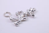 Popeye Charm, Traditional Charm, Made from Solid 925 Grade Sterling Silver, Complete with Attachment Link