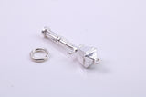 Lamppost Charm, Traditional Charm, Made from Solid 925 Grade Sterling Silver, Complete with Attachment Link