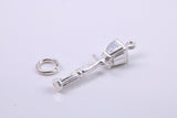 Lamppost Charm, Traditional Charm, Made from Solid 925 Grade Sterling Silver, Complete with Attachment Link
