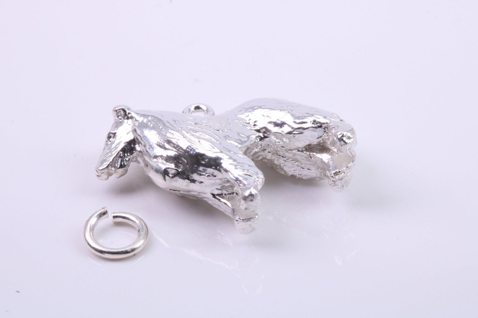 Collie Dog Charm, Traditional Charm, Made from Solid 925 Grade Sterling Silver, Complete with Attachment Link