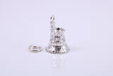 Moat Charm, Traditional Charm, Made from Solid 925 Grade Sterling Silver, Complete with Attachment Link