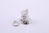 Moat Charm, Traditional Charm, Made from Solid 925 Grade Sterling Silver, Complete with Attachment Link