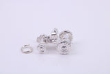 Farm Tractor Charm, Traditional Charm, Made from Solid 925 Grade Sterling Silver, Complete with Attachment Link
