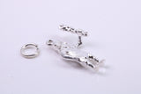 Caveman Charm, Traditional Charm, Made from Solid 925 Grade Sterling Silver, Complete with Attachment Link