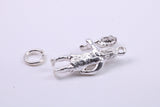 Caveman Charm, Traditional Charm, Made from Solid 925 Grade Sterling Silver, Complete with Attachment Link