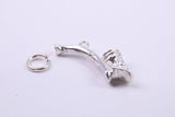 Saxophone Charm, Traditional Charm, Made from Solid 925 Grade Sterling Silver, Complete with Attachment Link