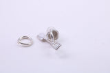 Bucket and Spade Charm, Traditional Charm, Made from Solid 925 Grade Sterling Silver, Complete with Attachment Link