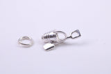 Bucket and Spade Charm, Traditional Charm, Made from Solid 925 Grade Sterling Silver, Complete with Attachment Link