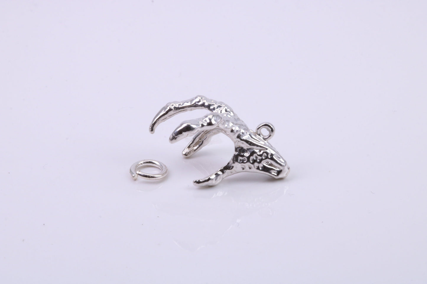 Claw Charm, Traditional Charm, Made from Solid 925 Grade Sterling Silver, Complete with Attachment Link