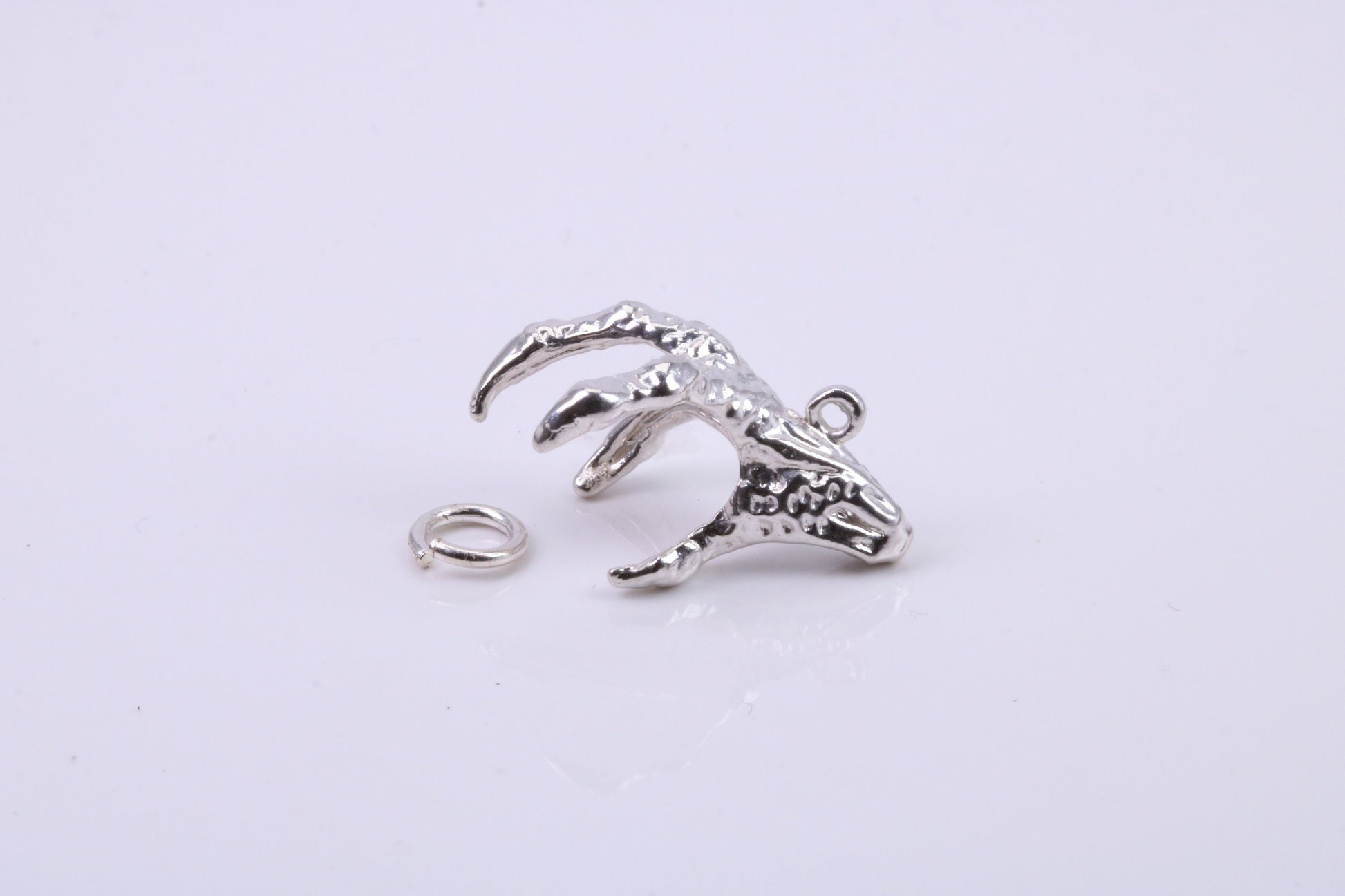 Claw Charm, Traditional Charm, Made from Solid 925 Grade Sterling Silver, Complete with Attachment Link