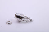 Champagne Bucket Charm, Traditional Charm, Made from Solid 925 Grade Sterling Silver, Complete with Attachment Link