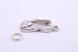 Old Shoe Charm, Traditional Charm, Made from Solid Cast Sterling Silver, Complete with Attachment Link