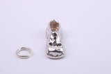 Old Shoe Charm, Traditional Charm, Made from Solid Cast Sterling Silver, Complete with Attachment Link