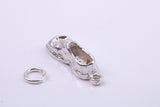 Old Shoe Charm, Traditional Charm, Made from Solid Cast Sterling Silver, Complete with Attachment Link