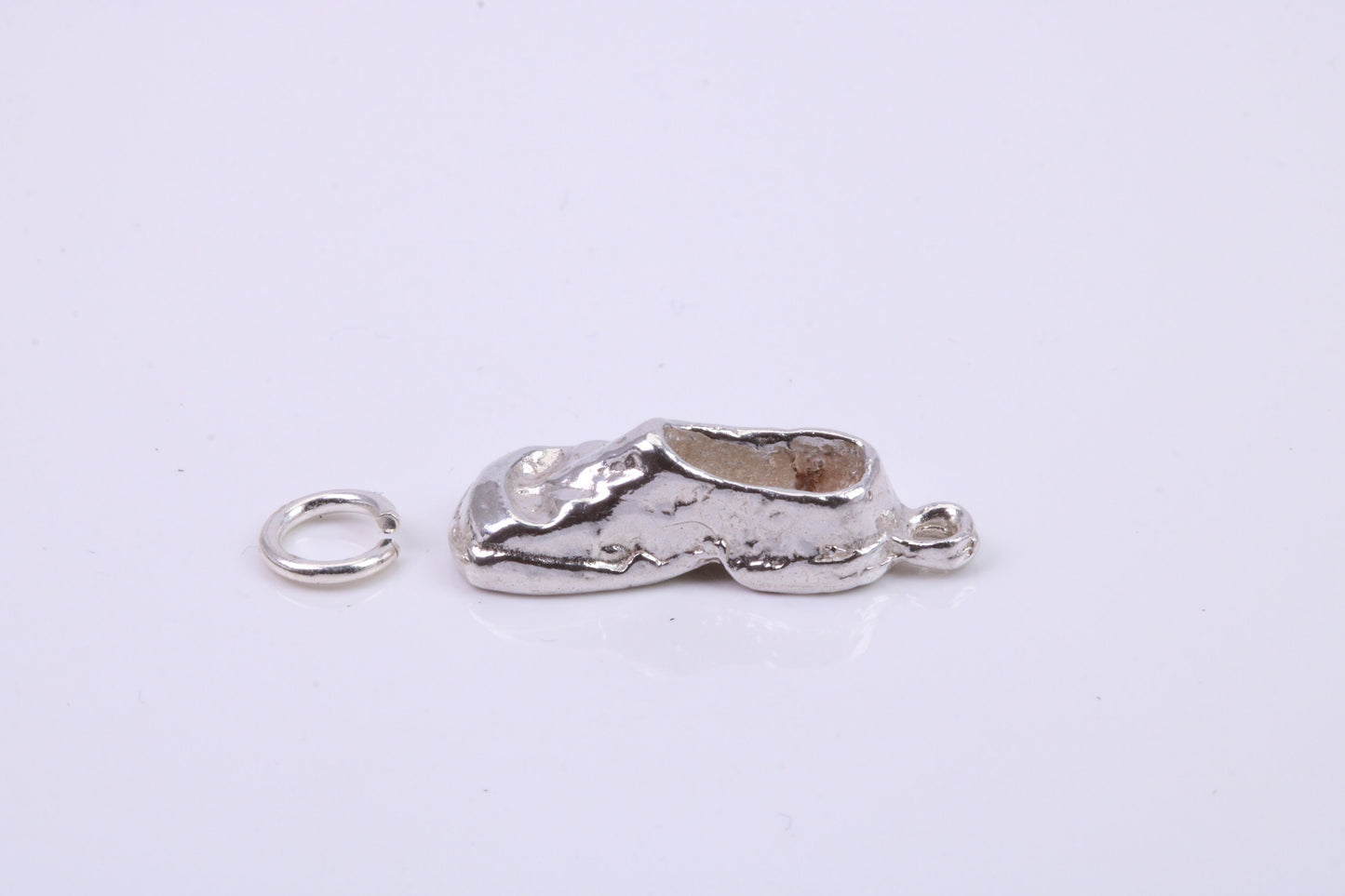 Old Shoe Charm, Traditional Charm, Made from Solid 925 Grade Sterling Silver, Complete with Attachment Link