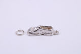 Old Shoe Charm, Traditional Charm, Made from Solid Cast Sterling Silver, Complete with Attachment Link
