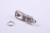 Old Shoe Charm, Traditional Charm, Made from Solid Cast Sterling Silver, Complete with Attachment Link