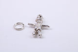 Scarecrow Charm, Traditional Charm, Made from Solid Cast 925 Grade Sterling Silver, Complete with Attachment Link