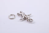 Scarecrow Charm, Traditional Charm, Made from Solid Cast 925 Grade Sterling Silver, Complete with Attachment Link