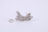 Map of Cymru Charm, Traditional Charm, Made from Solid 925 Grade Sterling Silver, Complete with Attachment Link