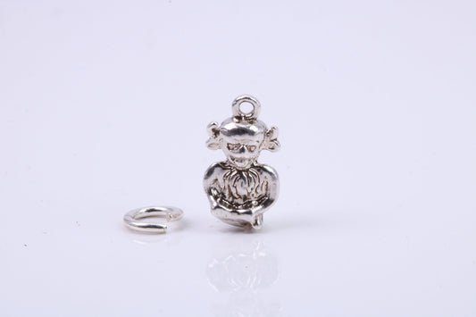 Gollum Charm, Traditional Charm, Made from Solid 925 Grade Sterling Silver, Complete with Attachment Link