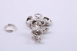 Standing Mouse Charm, Traditional Charm, Made from Solid 925 Grade Sterling Silver, Complete with Attachment Link