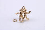 Gemini Zodiac Sign Charm, Traditional Charm, Made from Solid 9ct Yellow Gold, British Hallmarked, Complete with Attachment Link