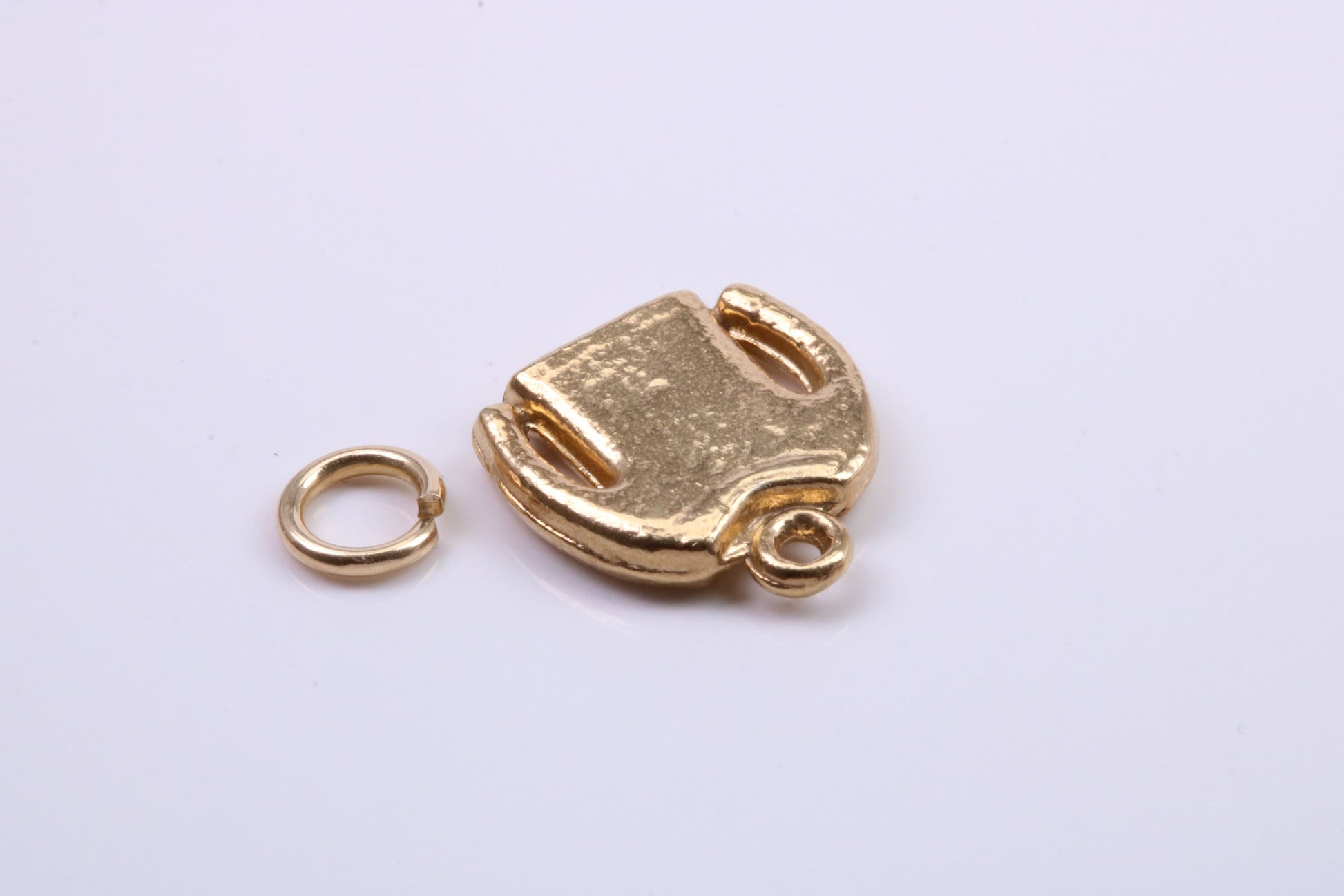 Jumper Charm, Traditional Charm, Made from Solid 9ct Yellow Gold, British Hallmarked, Complete with Attachment Link