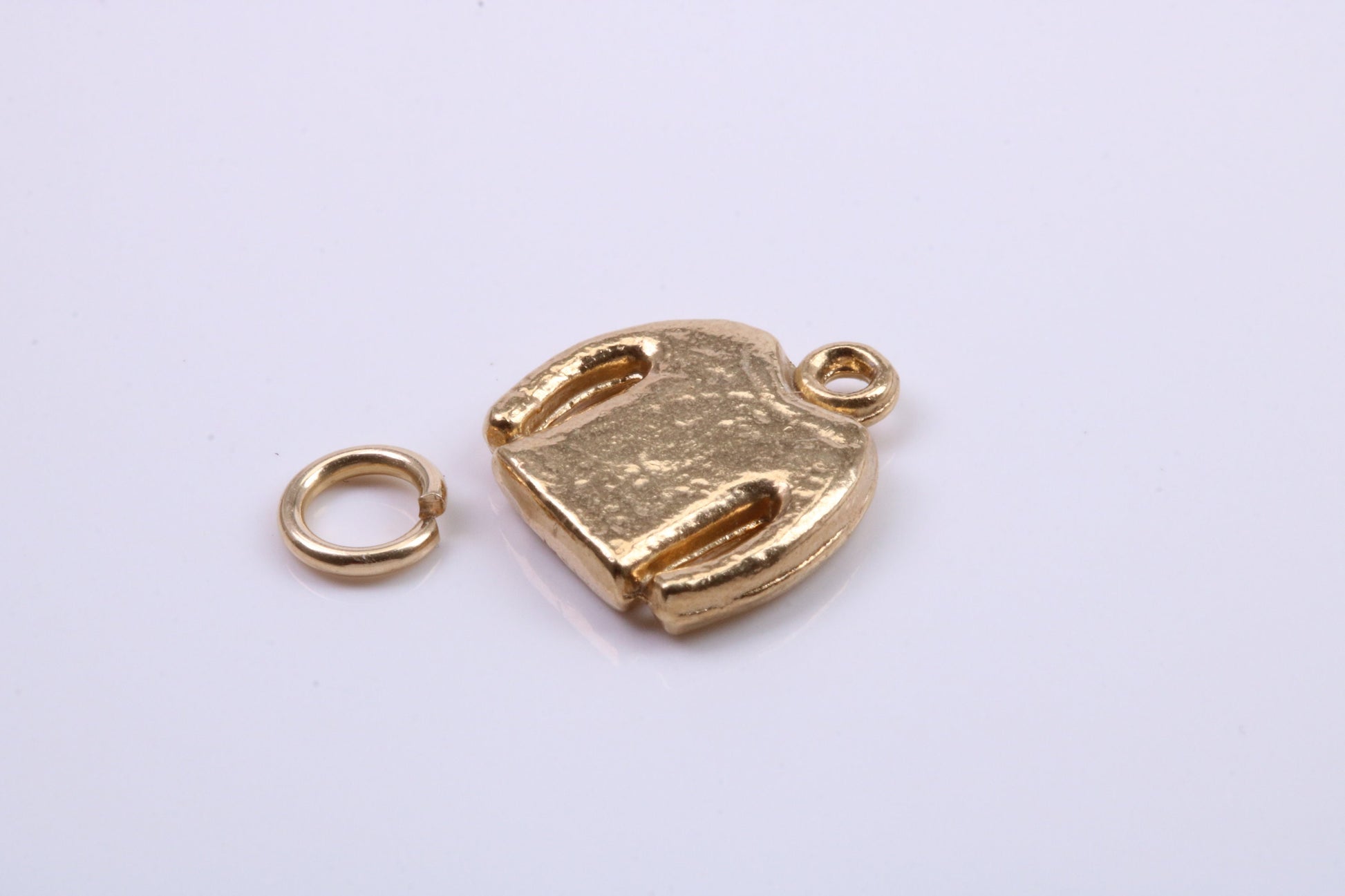 Jumper Charm, Traditional Charm, Made from Solid 9ct Yellow Gold, British Hallmarked, Complete with Attachment Link