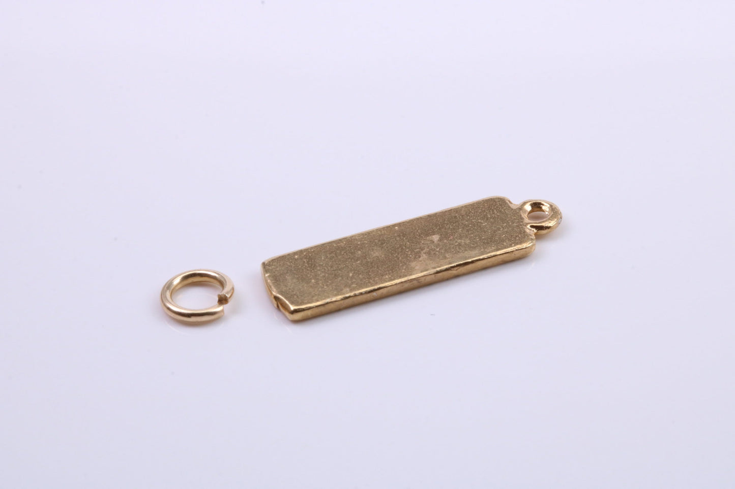 Chocolate Bar Charm, Traditional Charm, Made from Solid 9ct Yellow Gold, British Hallmarked, Complete with Attachment Link