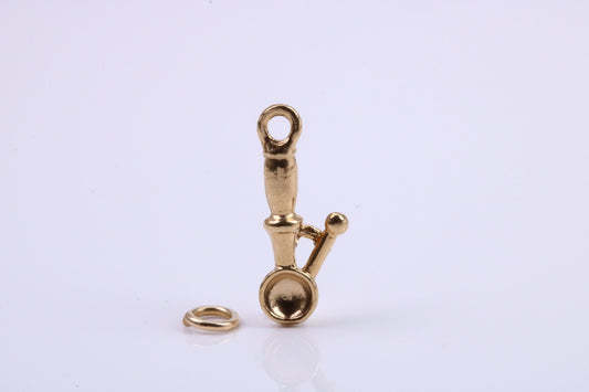 Ice Cream Scooper Charm, Traditional Charm, Made from Solid 9ct Yellow Gold, British Hallmarked, Complete with Attachment Link