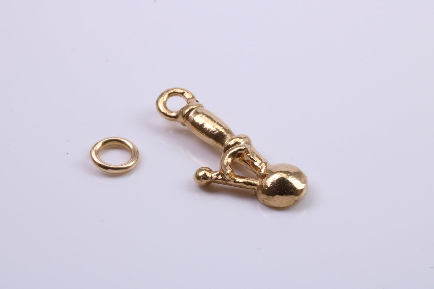 Ice Cream Scooper Charm, Traditional Charm, Made from Solid 9ct Yellow Gold, British Hallmarked, Complete with Attachment Link