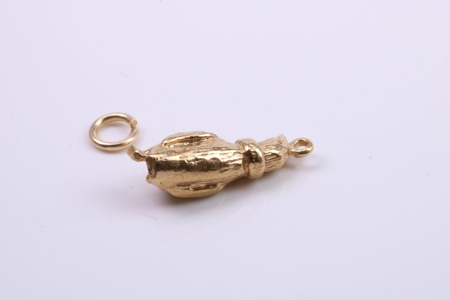 Penguin Charm, Traditional Charm, Made from Solid 9ct Yellow Gold, British Hallmarked, Complete with Attachment Link