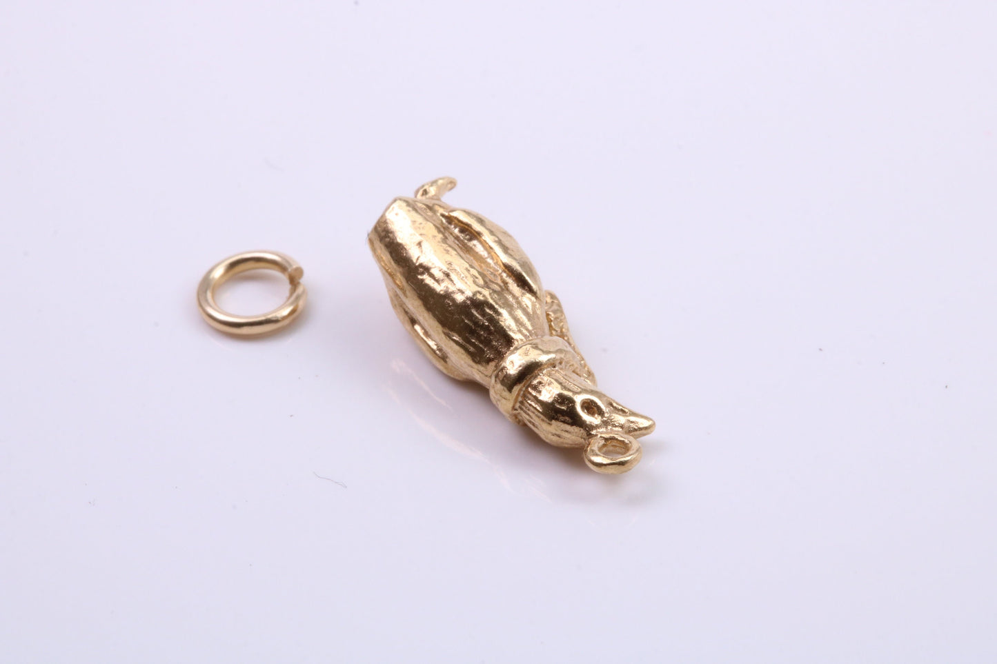 Penguin Charm, Traditional Charm, Made from Solid 9ct Yellow Gold, British Hallmarked, Complete with Attachment Link