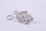 Scorpio Zodiac Sign Charm, Traditional Charm, Made from Solid 925 Grade Sterling Silver, Complete with Attachment Link