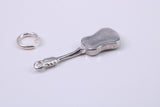Guitar Charm, Traditional Charm, Made from Solid 925 Grade Sterling Silver, Complete with Attachment Link