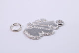 Map of Scotland Charm, Traditional Charm, Made from Solid 925 Grade Sterling Silver, Complete with Attachment Link