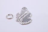 Map of Scotland Charm, Traditional Charm, Made from Solid 925 Grade Sterling Silver, Complete with Attachment Link