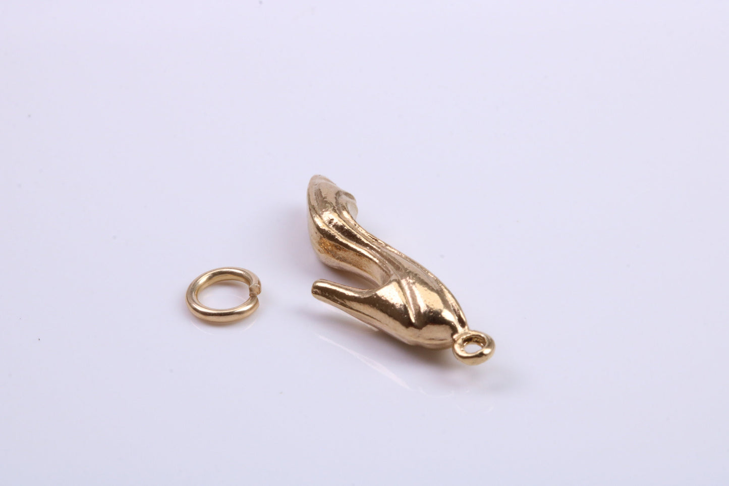 Stiletto Charm, Traditional Charm, Made from Solid 9ct Yellow Gold, British Hallmarked, Complete with Attachment Link