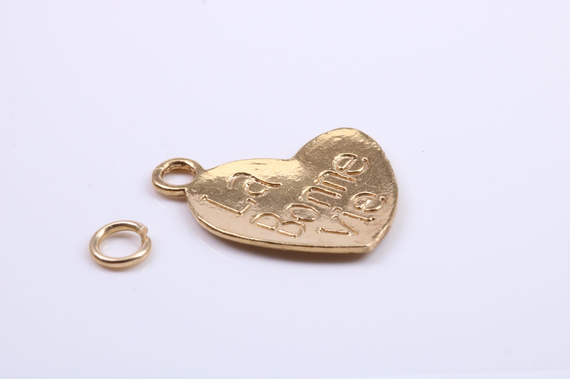 La Bonne Vie Charm, Traditional Charm, Made from Solid 9ct Yellow Gold, British Hallmarked, Complete with Attachment Link